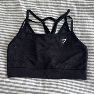 Gym Shark black Strappy Sports Bra